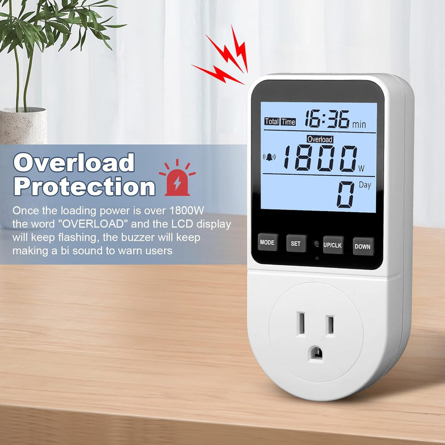Upgraded Watt Power Meter Plug Home Electrical Usage Monitor Consumption+ Upgraded Watt Meter, Watt Usage Meter Plug Home Energy Monitor Consumption
