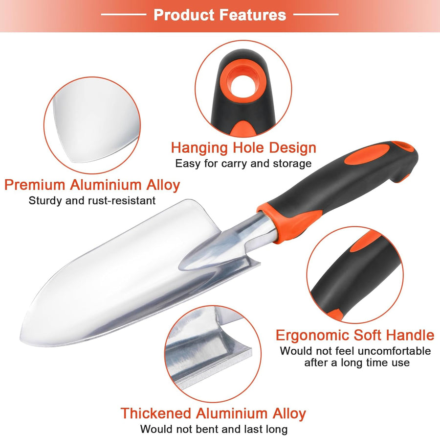 Garden Tools Set, 3 Pack Heavy Duty Gardening Tools Set + Garden Shovel Trowel Garden Tool Set, 2 Pack Heavy Duty Gardening Tools Set