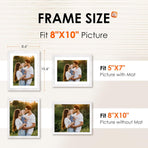 White 8x10 Picture Frame&8.5x11 Diploma Frame, Black Picture Frame With Clear Plexiglass, 2 Pack Certificate for Wall Display, Document Frame, High School Diploma