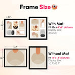 White 8x10 Picture Frame&11x14 Picture Frames Collage Wall Decor, Display 5 Pcs 4x6 Photos with Mat or 1 Pack 11x14 Poster without Mat, 4x6 Multiple Picture Frames, Family Collage Pi