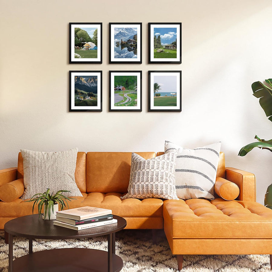8x10 Picture Frame Set of 2 & 8.5x11 Picture Frame Bulk-6 Pack