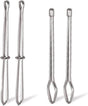 4 Pcs Bodkin Drawstring Threaders,Metal Drawstring Threader Tweezers Easy Quick Insert Drawstring DIY Rope Threader Clip Bodkin Sewing Tool for Sweatpants,Hoodies,Swim Trunks