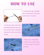 Spring Drawstring Threader,4Pcs Flexible and Elastic Drawstring Threader Tool DIY Rope Threader Clip Hoodie String Replacement Drawstring Puller for Sweatpants,Shorts,Jackets,Coat
