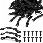 50 Sets Sawtooth Picture Hanger, Picture Frame Hangers with Screws for Photos Canvas Clock Wood Frame Hardware Metal Hook Hanging Artwork Home Decoration (Black)