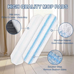H2prO Mop Pads Replacements Compatible with Flat Mop System, Replace Mop Heads for Mop, Machine Washable Reusable Microfiber Pad Refills for Floor Cleaning (4 Pack)