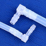 Plastic 1/4” Hose ID 90 Degree Elbow Barb Fitting, 6 Pcs Equal Barbed Joint Splicer Mender Adapter Union Adapter for Boat Aquarium