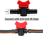 5/8" Drip Irrigation Switch Valve, Barbed Ball Valve for Garden Drip Irrigation Aquarium(3 Pcs)