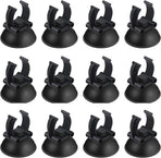 12 Pack Aquarium Suction Cups with Clip Black,for 1" Standard Aquarium Heater, Tubing Hose, Plant Fish Tank