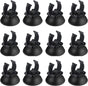 12 Pack Aquarium Suction Cups with Clip Black,for 1" Standard Aquarium Heater, Tubing Hose, Plant Fish Tank
