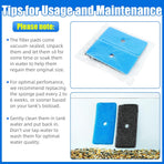 Replacement Pond Filter Pads Compatible with TotalPond 52231 and 52229 Pond Filter Box Sponge Filter Media Pad for Outdoor Koi Fish (2pcs)