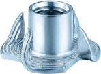 T-Nuts 1/4 * 20 (100 pcs), zinc Plated Steel, for Wood, Climbing Holds and cabinets