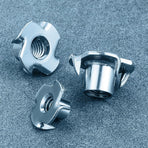 T-Nuts 1/4 * 20 (100 pcs), zinc Plated Steel, for Wood, Climbing Holds and cabinets