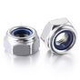 (50pcs) M8 Self Clinching Nuts 304 Stainless Steel Self-Lock Nylon Inserted Hex Lock Nuts