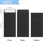 BON++ Envelope Set - 120 Envelopes for Cash, Checks, & Tickets; 80GSM, 3.2x6.6 inch Black Envelopes - Perfect for Cash Challenge Savers