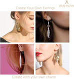 200pcs Mix Earring Hooks & Backs, Silver & Gold, 100pcs Hooks & 100pcs Backs, DIY Earring Supplies