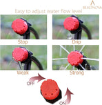 Drip Irrigation Emitters 50 Pcs Irrigation Drippers 360 Degree System Emitters Sprinklers Drippers for Drip 1/4 Inch Tube Gardening (Red)