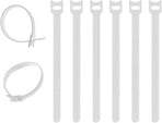 Adjtable Cable Straps Cable Ties Adjtable Cord Wire Organizer for Cord Management (8 Inches, 60 Pieces, White)