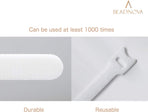 Adjtable Cable Straps Cable Ties Adjtable Cord Wire Organizer for Cord Management (8 Inches, 60 Pieces, White)