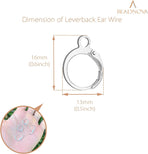 Leverback Earring Hooks 60pcs French Ear Wire Lever Back Earwire for Jewelry Making Crafting (Silver)