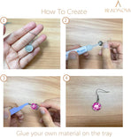 Earring Kit 30pcs Blank Ear Wire Hook 14mm Stainless Steel Cabochon Setting Earring Bezel with Rubber Backs for Cabochon Resin DIY Earwire Making (14mm, 30pcs)
