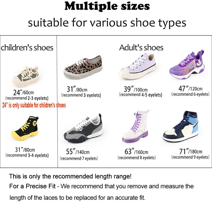 3 Pair Flat Shoe Laces for Sneakers, Shoelaces for Sneakers Athletic Running Shoes Boot Strings