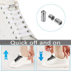 Elastic Shoe Laces for Sneakers, No Tie Shoelaces for Kids and Adults, Tieless Stretch Shoe Strings