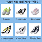 Elastic Shoe Laces for Sneakers, No Tie Shoelaces for Kids and Adults, Tieless Stretch Shoe Strings