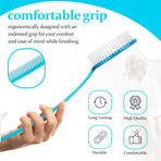 (Random Color, 1 Pack) Bath Brush with Bristles, Long Handle for Exfoliating Back, Body, and Feet, Bath and Shower Scrubber