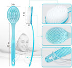 (Random Color, 1 Pack) Bath Brush with Bristles, Long Handle for Exfoliating Back, Body, and Feet, Bath and Shower Scrubber