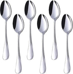Stainless Steel Teaspoons, 6-Piece Coffee & Dessert Spoons Set, 6.7 Inch Small Spoons for Tea, Sugar, Yogurt & Ice Cream, Mirror Polished, Dishwasher Safe