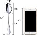 Stainless Steel Teaspoons, 6-Piece Coffee & Dessert Spoons Set, 6.7 Inch Small Spoons for Tea, Sugar, Yogurt & Ice Cream, Mirror Polished, Dishwasher Safe