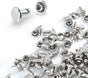 200Sets 6mm Round Cap Leather Rivets, Double Cap Rivets Tubular Metal Studs Rivets for Leather Purse Keyrings Repair and Crafts Decoration (6mm Silver)