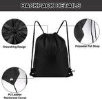 Drawstring Backpack 6 Colors Drawstring Bags, Draw String Back Bag Drawstring Bags Bulk for Sports, Gym, Travel, Swimming, Beach (6 PACK)