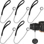 5PCS Camera Lens Cap Tether, Universal Lens Cap Leash & Keeper/Elastic String Holder Compatible with DSLR Lenses, Lens Cap Security Strap Fits All SLR Mirrorless Camera Lenses Cap