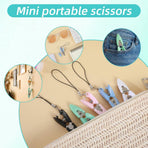 5 Pcs Mini Scissors with Cover, Portable Travel Scissors, Tiny Sewing Scissor, Multifunctional Micro Snips for Sewing, Crafts, and Yarn