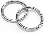CooBigo 10 Pack 1" O Rings Buckles for Webbing Straps Collars Purses Bags Hardware - Silver