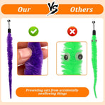 10 Packs Cat Worm Toys, Colorful Worm Cat Toy, Interactive Cats Wand Attachment Toys for Teaser Play and Chase Exercise with Kitten