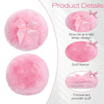 4 PCS Large Fluffy Body Powder Puff, Soft Powder Puff for Body Face, 4 Colors Washable Reusable Makeup Puffs