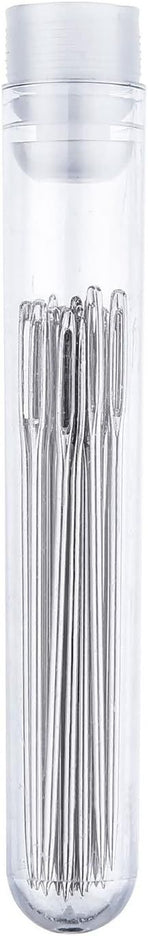 Large-Eye Stitching Needles for Leather Projects with Clear Bottle, 20 Pack