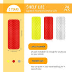 Warning Reflective Stickers Safety Night Visibility Adhesive Stickers Waterproof Reflective Tape Decal for Vehicle Motorcycle Bicycle, 1.18 x 3.25 Inch(24 Pieces)