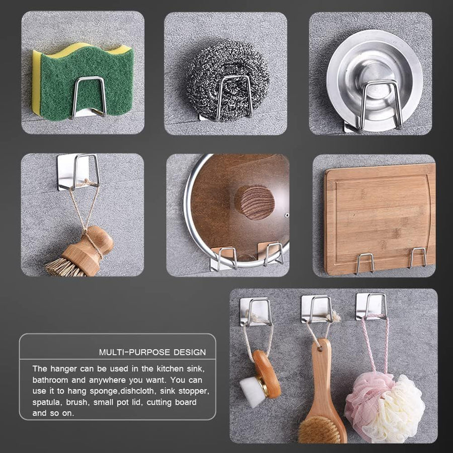 Sponge Holders for Kitchen Sink Adhesive Sponge Holder Sink Caddy 304 Stainless Steel Rust Proof Waterproof, Quick Drying