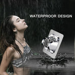 Shower Head Holder Shower Wand Holder Wall Mount Adhesive Adjustable Handheld Shower Holder No Drilling Shower Head Bracket, Silver