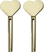 2pcs Metal Tube Squeezer Key,Stainless Steel Toothpaste Roller，Creams Tube Wringer,Efficient Toothpaste Saver,Toothpaste Roller Tube Key for Paint, Cosmetics and Hair Dye (Gold)