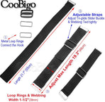 2 Pack Hoverboard Seat Attachment Straps, HoverKart Replacement Straps Adjustable with Tri-Glide Buckle Polypropylene PP Webbing Adjustment Strap Width 1-1/2"