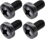 Black License Plate Screws for BMW and Tesla, Phillips Machine Pan Head 18-8, Stainless Steel, M5-0.8 x 6 mm Bolt (Pack of 4)