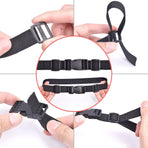 6 Pack 1" Buckle Quick Side Release Buckles Dual Adjustable No Sewing Clips Plastic Buckle Replacement for Nylon Webbing Straps Backpack Belt Dog Collars(Inner Diameter 1 Inch)