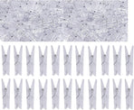 Yansanido 100pcs Mini Clear Plastic Utility Paper Clip, Clothespins Clips, Clothes Line String Clips, mini Clothes Pins for Photo for String Fairy Lights Color Clear(100pcs Clear Plastic Clips)