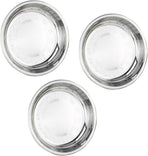 Thin Circular Trinket Tray, 3 Pcs Stainless Steel 7 Inch Diameter Flat Serving Trays for Kitchen, Party and Outdoors (3)