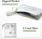 ECOSUSI Wristlet Keychain Key Ring Wallet Bracelets Card Holder Purse with Tassel
