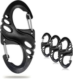 12 Pack 2" Carabiner Clip Plastic S Carabiner Clips Paracord Keychain Hooks for Key Chain Backpacks Bags Zipper Clip Accessories